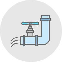 Water Supply Line Filled Light Icon vector