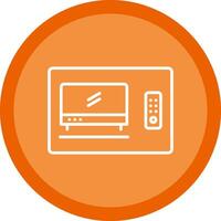 Tv Box Line Multi Circle Icon vector