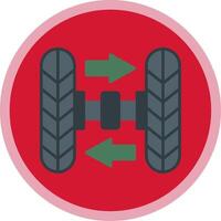 Wheel Alignment Flat Multi Circle Icon vector