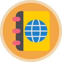 Travel Guide Flat Multi Circle Icon vector