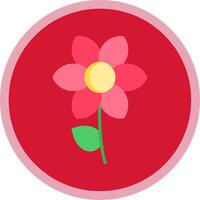 Flower Flat Multi Circle Icon vector