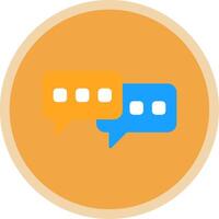 Chat Flat Multi Circle Icon vector