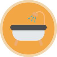 Bathtub Flat Multi Circle Icon vector