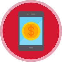 Mobile Phone Flat Multi Circle Icon vector