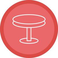 Round Table Line Multi Circle Icon vector