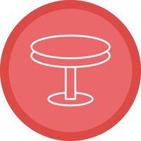 Round Table Line Multi Circle Icon vector