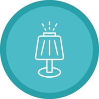 Table Lamp Line Multi Circle Icon vector