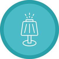 Table Lamp Line Multi Circle Icon vector