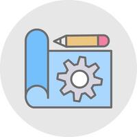 Prototyping Line Filled Light Icon vector