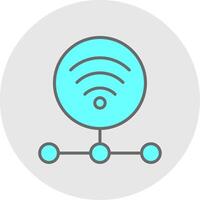 Internet Connection Line Filled Light Icon vector