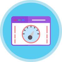 Speed Test Flat Multi Circle Icon vector