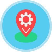 Location Flat Multi Circle Icon vector