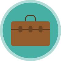 Suitcase Flat Multi Circle Icon vector