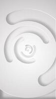 Vertical - elegant clean white abstract technology background with gently rotating semicircle shapes. This stylish minimalist geometric background is full HD and a seamless loop. video