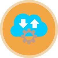Cloud Flat Multi Circle Icon vector