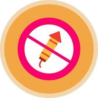 No Firework Flat Multi Circle Icon vector