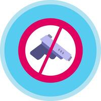 No Gun Flat Multi Circle Icon vector