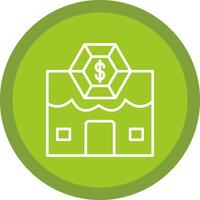 Pawn Shop Line Multi Circle Icon vector