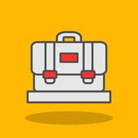 Suitcase Filled Shadow Icon vector