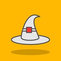 Witch Hat Filled Shadow Icon vector