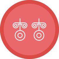 Stud Earrings Line Multi Circle Icon vector