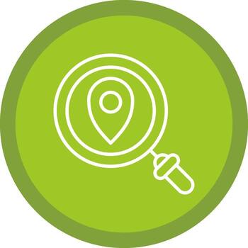 Map Pointer Line Multi Circle Icon vector