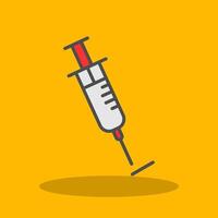 Syringe Filled Shadow Icon vector
