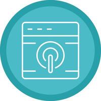 Browser Line Multi Circle Icon vector