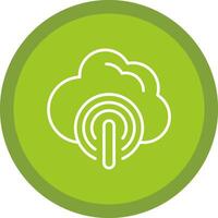 Cloud Line Multi Circle Icon vector