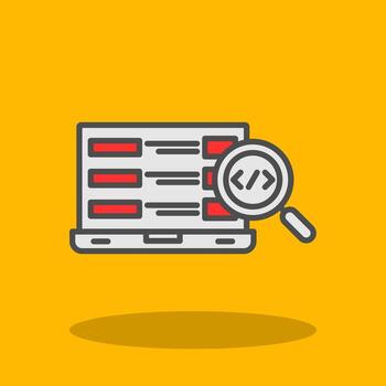 Software Development Filled Shadow Icon vector