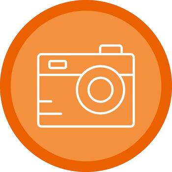 cámara línea multi circulo icono vector