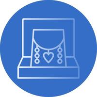 Necklace Flat Bubble Icon vector