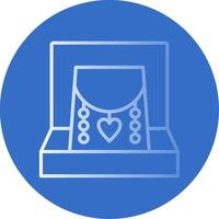 Necklace Flat Bubble Icon vector