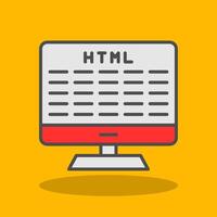 Web Development Filled Shadow Icon vector