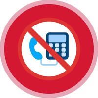 Prohibited Sign Flat Multi Circle Icon vector