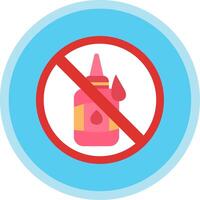 Prohibited Sign Flat Multi Circle Icon vector