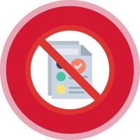 Prohibited Sign Flat Multi Circle Icon vector