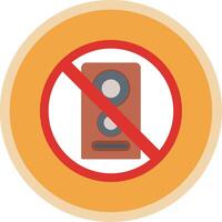 No speaker Flat Multi Circle Icon vector