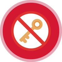 prohibido firmar plano multi circulo icono vector