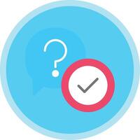 Question Flat Multi Circle Icon vector