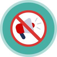 Prohibited Sign Flat Multi Circle Icon vector