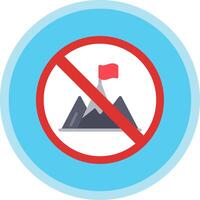 Prohibited Sign Flat Multi Circle Icon vector