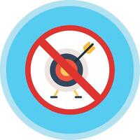 Prohibited Sign Flat Multi Circle Icon vector