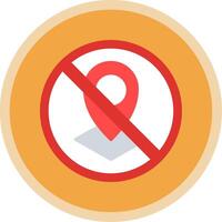 prohibido firmar plano multi circulo icono vector