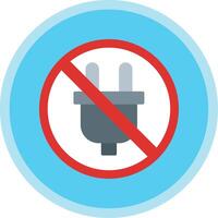 Prohibited Sign Flat Multi Circle Icon vector