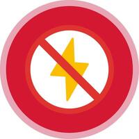 Prohibited Sign Flat Multi Circle Icon vector