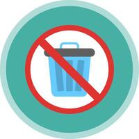 Prohibited Sign Flat Multi Circle Icon vector