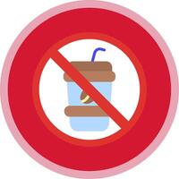 Prohibited Sign Flat Multi Circle Icon vector