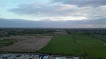 Aerial Footage of Tilbury Port City of England United Kingdom During Sunrise. April 20th, 2024 video