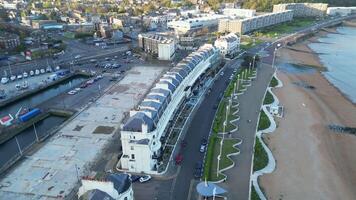 High Angle View of Dover Port and Ocean, England Great Britain. April 20th, 2024 video